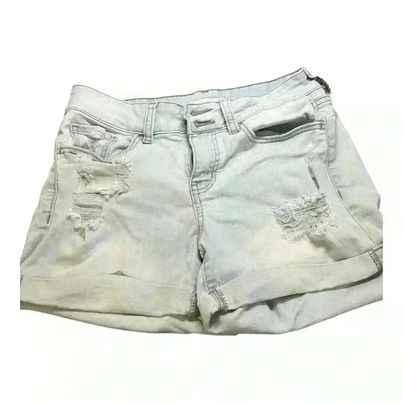 SO junior distressed denim shorts size 9 - Picture 1 of 9
